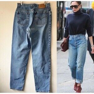 Vintage LEVIS 550 Baggy Women’s Dad Jeans 24 Faded Creased‎ USA Y2K size small